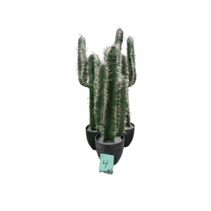 31" H Faux Cactus Plant Green in Black Pot