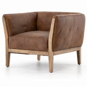 Brown Distressed Leather Ashbury Club Chair