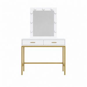 White & Gold Vanity