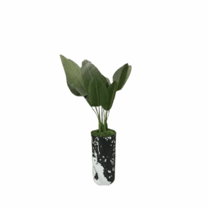 5' Bird of Paradise Faux Plant w/ Marble Planter