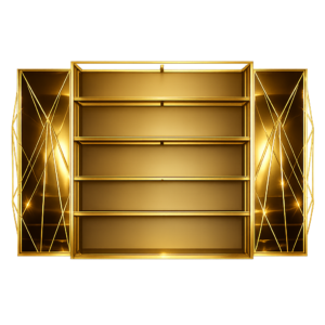 Gold Geo Back Bar