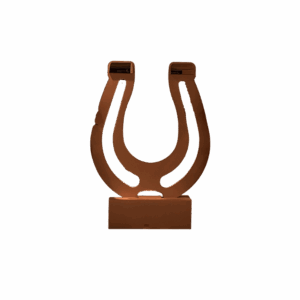 6' Gold Wood Mirror  Freestanding Horseshoe