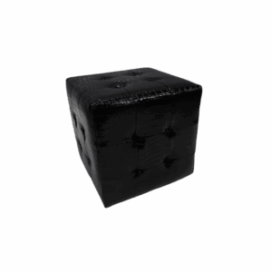 Black Croc Ottoman