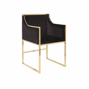 Black & Gold Velvet Oliver Chair