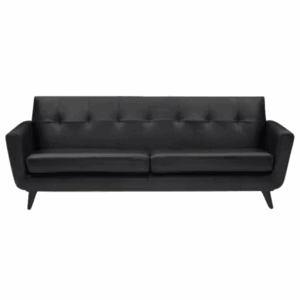Black Leather Bonded Sofa