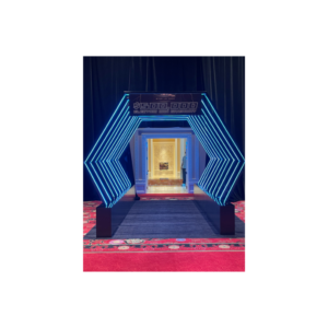 Black Metal LED Hexagon Tunnel