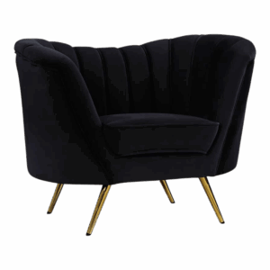 Black Velvet Madeline Club Chair