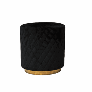 Black Velvet Tiffany Ottoman