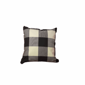 Black & White Checkered Decorative Pillow