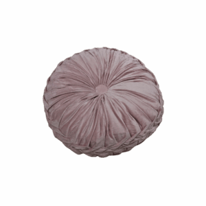 Blush Pink Velvet Round Pillow