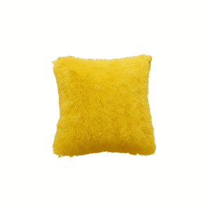 Bumblebee Yellow Shag Pillow