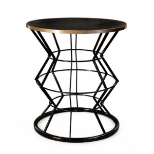 Black Metal Hourglass Highboy