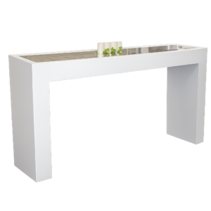 White Veneer Conversation Table