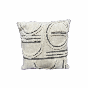 Cream & Grey Geo Tuffs Pillow