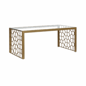 Gold Honeycomb Coffee Table