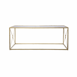 Gold Metal Rectangle Coffee Table