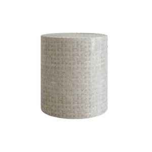 Grey Capiz Shell Weave Side Table