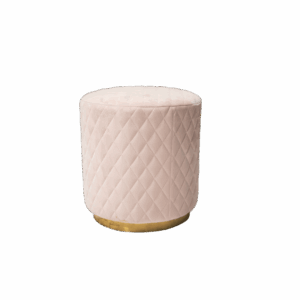 Light Pink Velvet Tiffany Ottoman