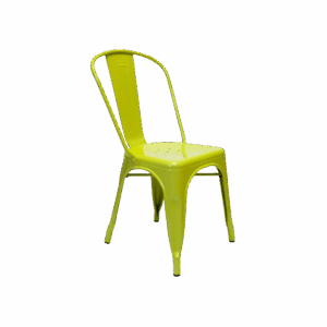 Lime Green Metal Farm Dining Chair
