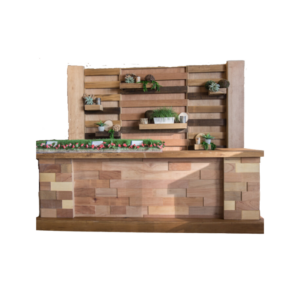 Two Tone Wood Farm to Table Front Bar