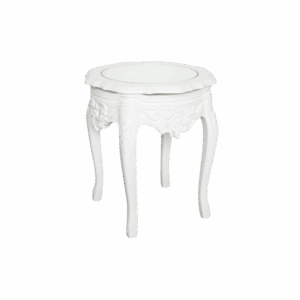 White Roque Side Table
