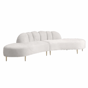 White Velvet Maxine Sofa