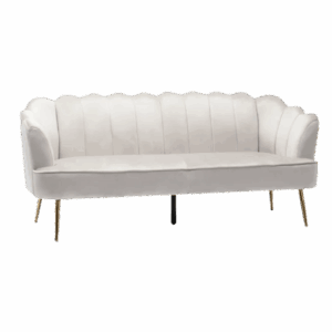 White Velvet Shell Sofa