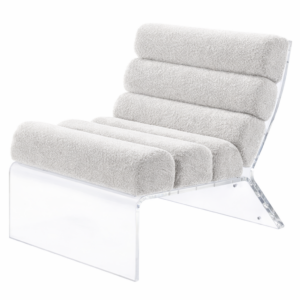 Cream Tufted Boucle Chair