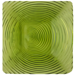 Green Squared Spiral Design Charger Plate