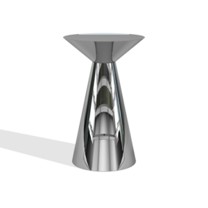 40" H Silver Polished Apollo Highboy