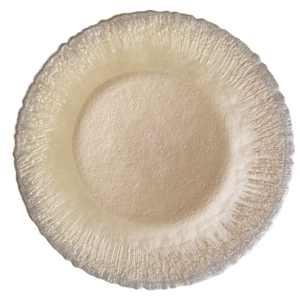 Rose Blush Icicles Silver Glitter Charger Plate