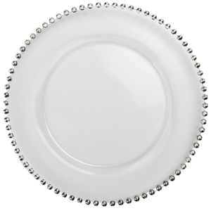 Silver Beaded Edge Charger Plate