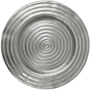 Silver Glass Spiral Charger Plate