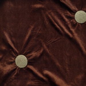 90"X90"Chocolate w/ Blue Dot Taffeta Overlay