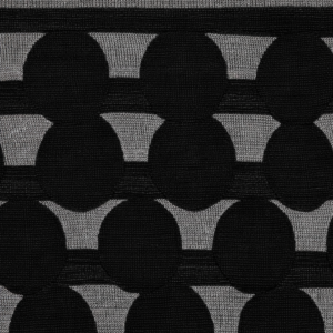 90" x 90" Black Faux Leather Paillette Overlay