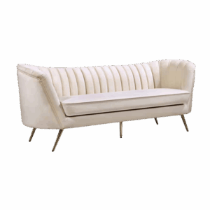 Cream Velvet Madeline Sofa