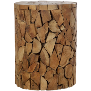 Teakwood Chunk Side Table