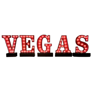 VEGAS Marquee Letters w/ Black Base