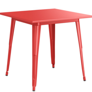 32"x32" Red Alloy Outdoor Dining Table