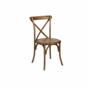 Walnut Wood Cross Back Dining Chair