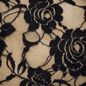 90" x 90" Black Lace Overlay