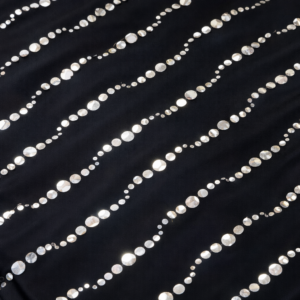 132" Black Lamour w/ Sequin Circle