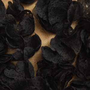 90" x 90" Black Mini Cut Rose Die Overlay