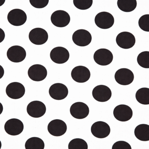 132" Black Polka Dot on White Lamour