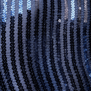 90"X90" Black Sequin Stripes Overlay