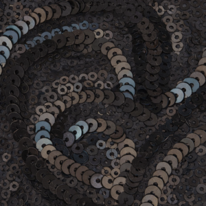 90"X90" Black Swirl Sequin Overlay