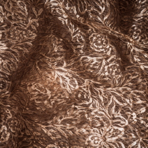 90"X90" Blush w/Sequin Flowers & Leaves Organza Overlay