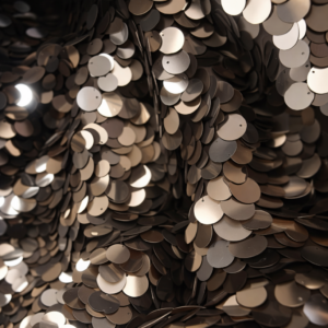 90"X90" Cafe Latte Paillette Overlay