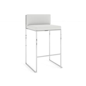 White & Silver Olympus Barstool