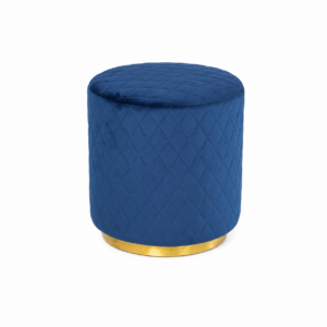 Blue Velvet Tiffany Ottoman